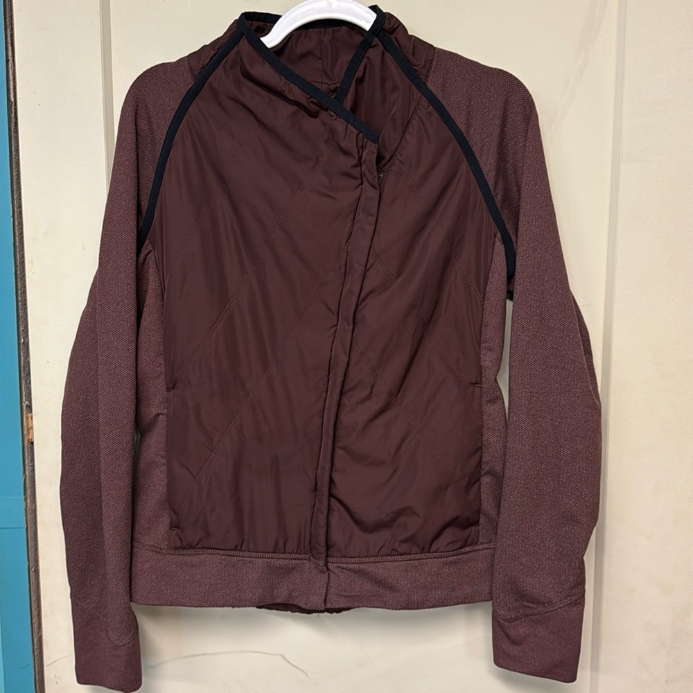 Prana Zip Up Light Jacket Burgundy